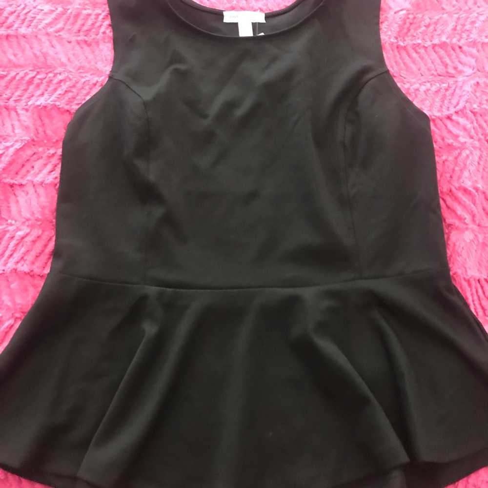 Black Peplum Tank